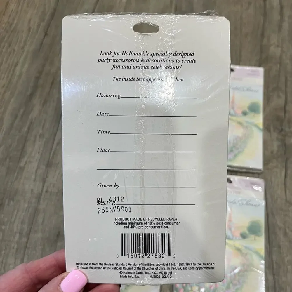 Set of 4 Packs Vintage Hallmark Bridal Shower Invitation Nostalgia NEW 32 Total